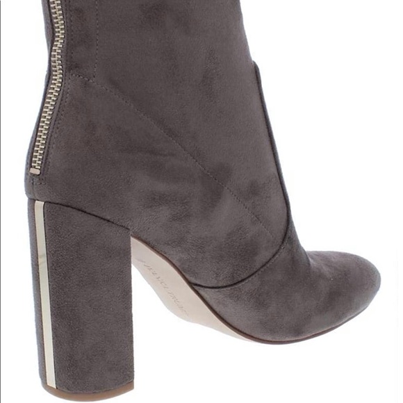 NWT Ivanka Trump Sayida gray suede heeled boots - Picture 1 of 7